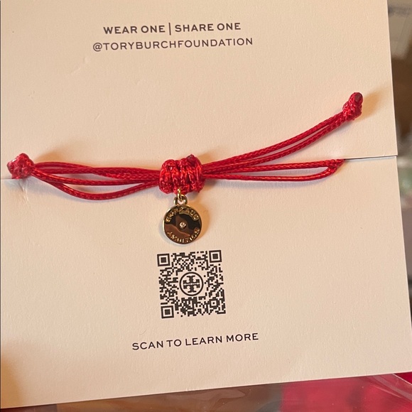 Tory Burch Red and Gold Charm Bracelet - Picture 4 of 5
